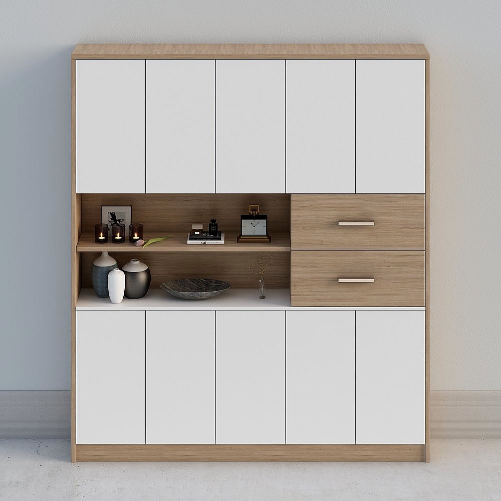 현대식 화이트 옷장 캐비닛