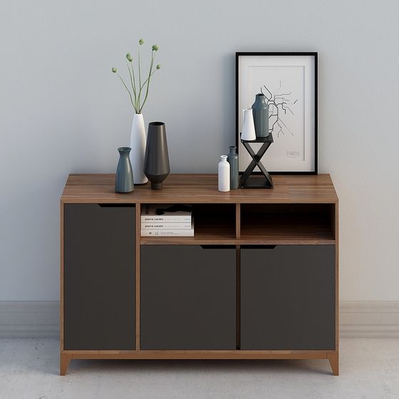 Urban Corner Side Cabinet 3D model for Modern Spaces