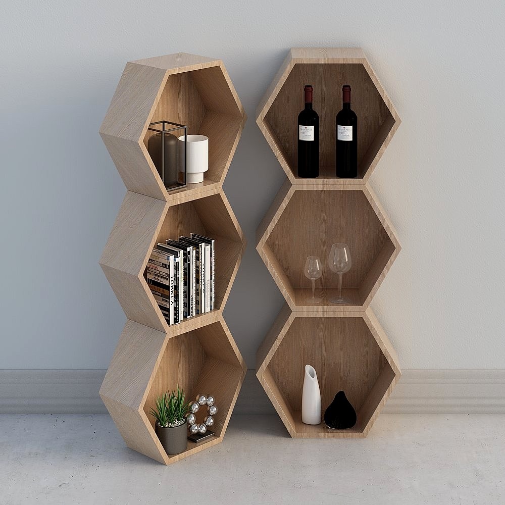Simple European wooden color wine cooler Wine Rack