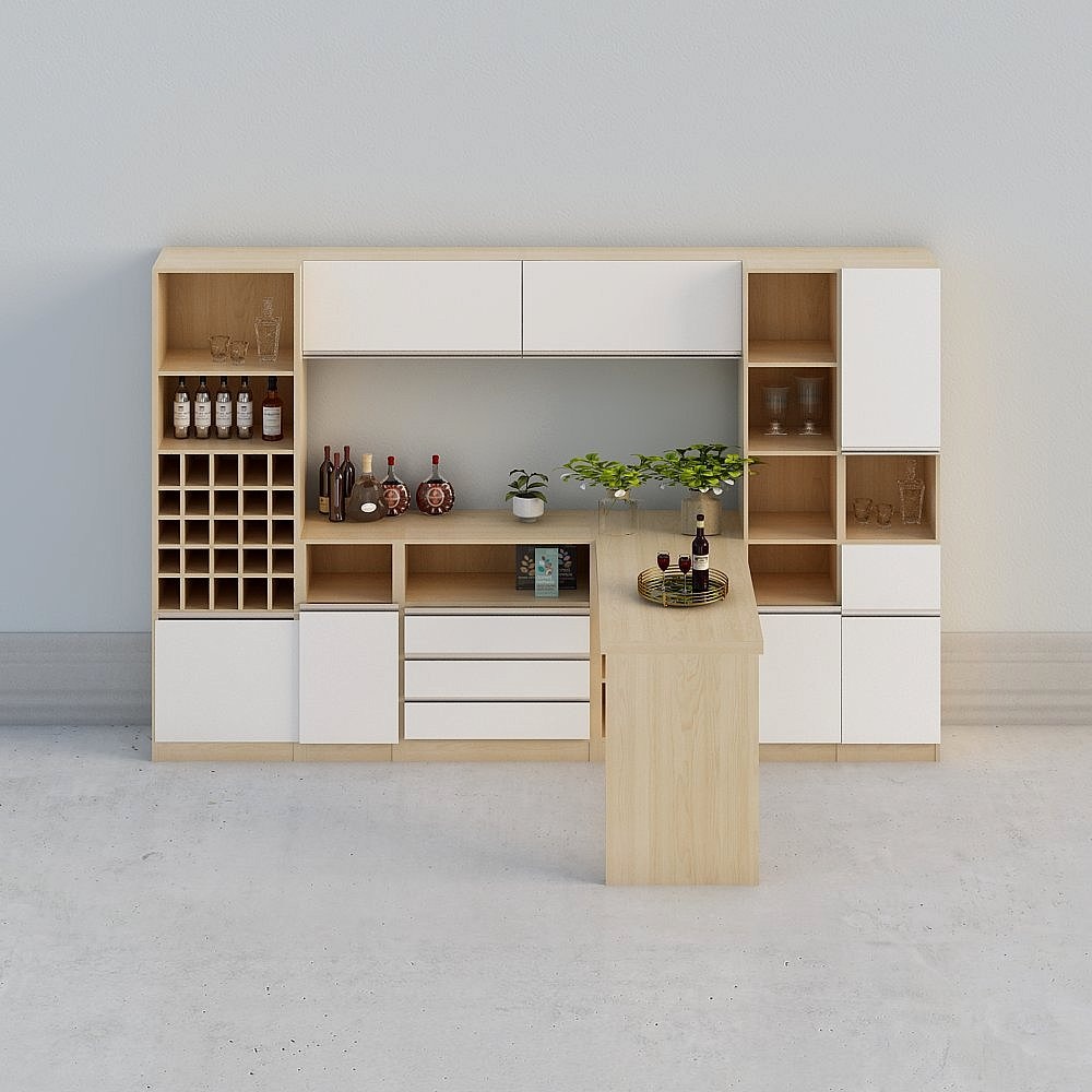 Personalizzazione per tutta la casa - liquori in legno nordico moderno