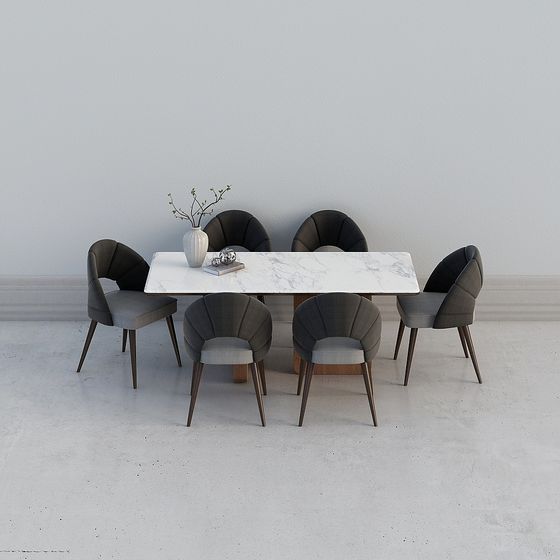 新しい中華レストランの白いダイニングテーブルセット