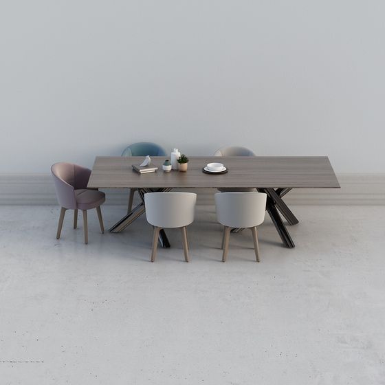 Stylish Urban Dining Table 3D model