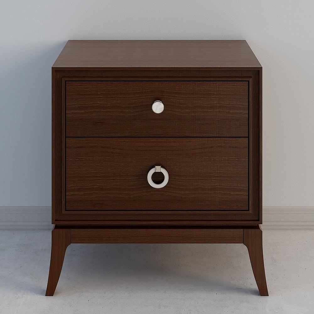 Mid-Century Modern Nightstand 3D Model