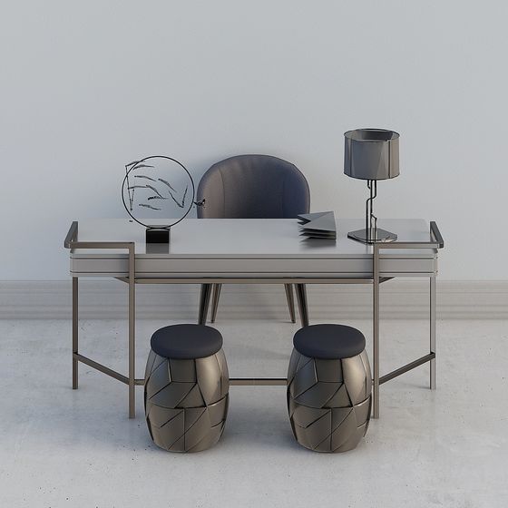 Stylish Urban Office Desk 3D model for Creative Projects