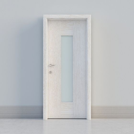 Elegant Wooden Door 3D model for Interior Design