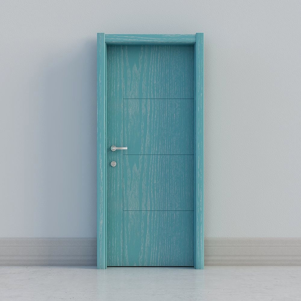 Stylish Wooden Door 3D model for Modern Designs
