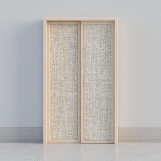 Elegant Low-Poly Sliding Door 3D model