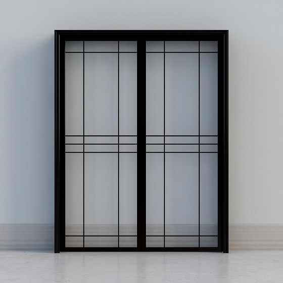Glass Partition Door 3D model