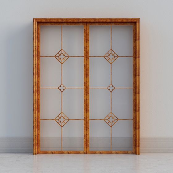 Elegant Low-Poly High-Detail Door 3D model