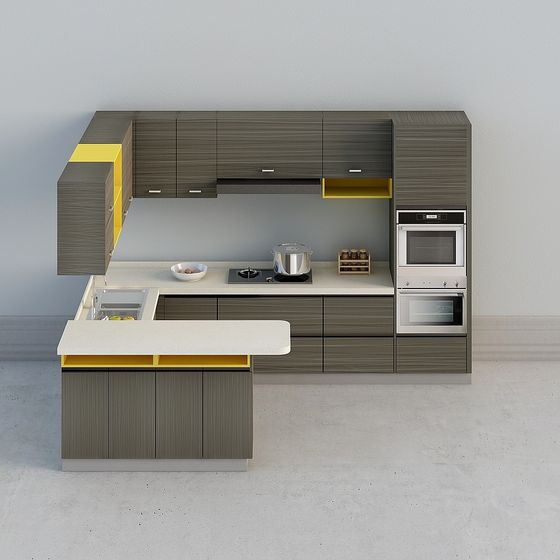 Stylish Modern Kitchen 3D model