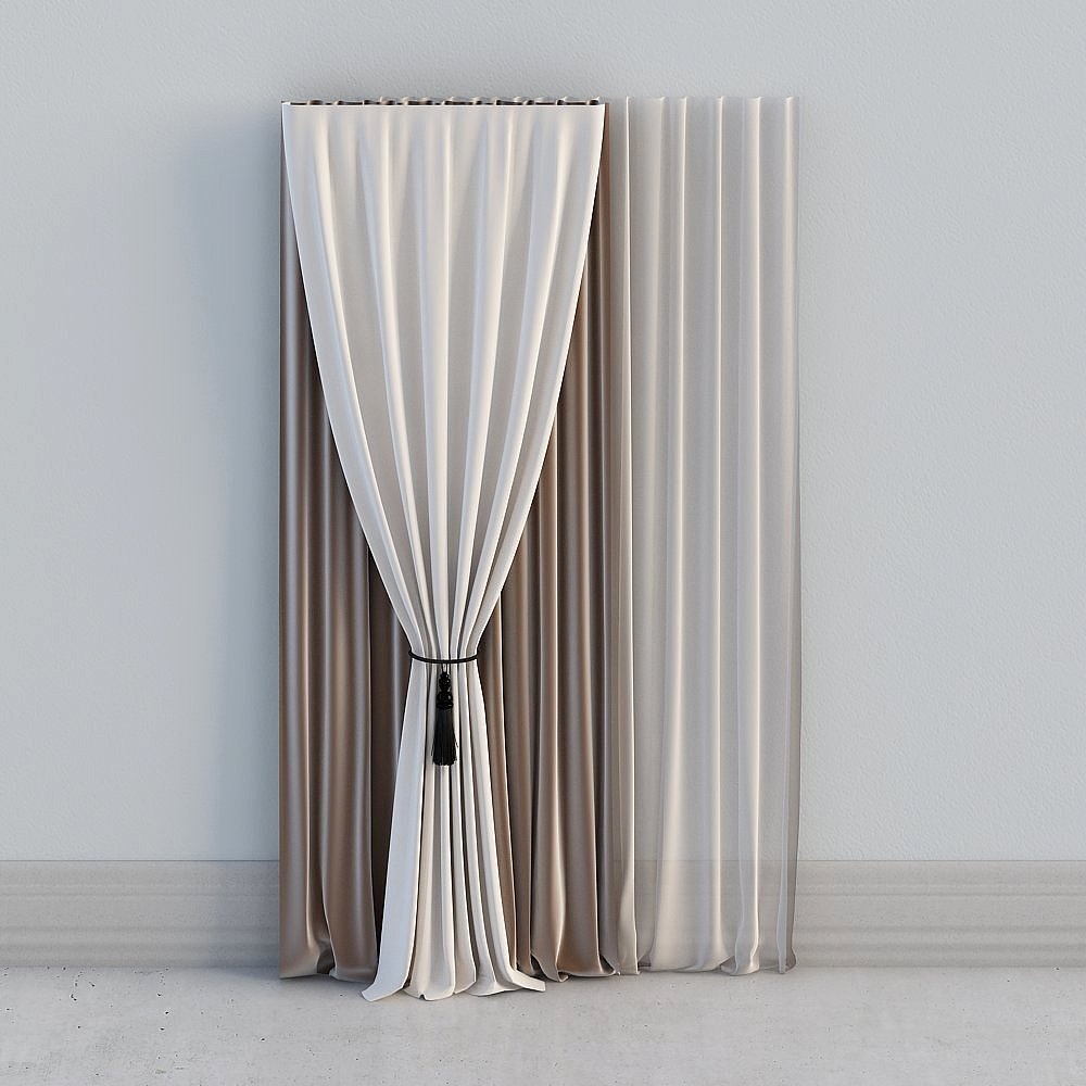Modern track curtain double curtain