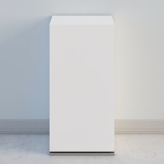 Elegant White High Cabinet 3D model