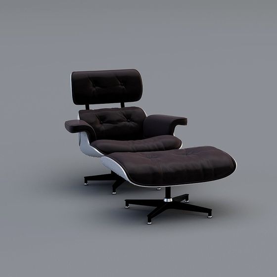 Eames Lounge Chair and Ottoman 3D model for Creative Projects