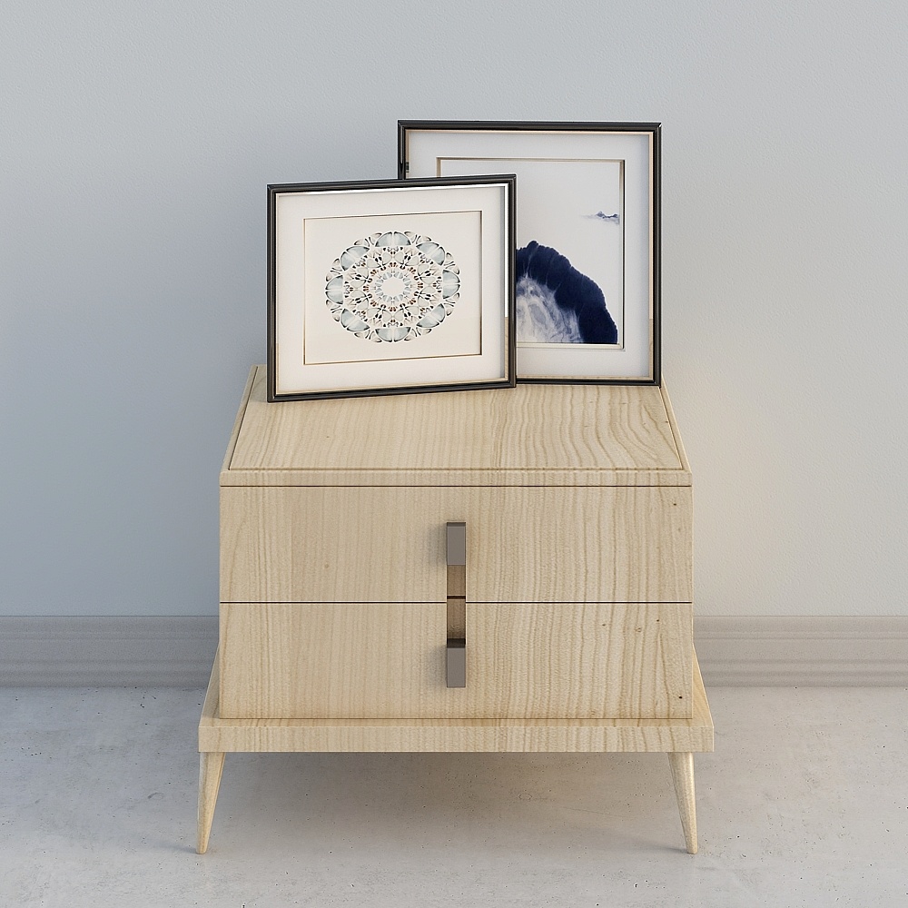House-model-Chinese-style-bedroom-bedside tables