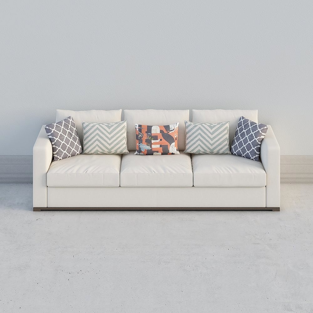 Heart decoration-Jinshang-light color-trio sofa