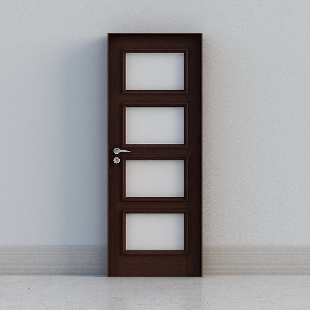 modern dark windowed door