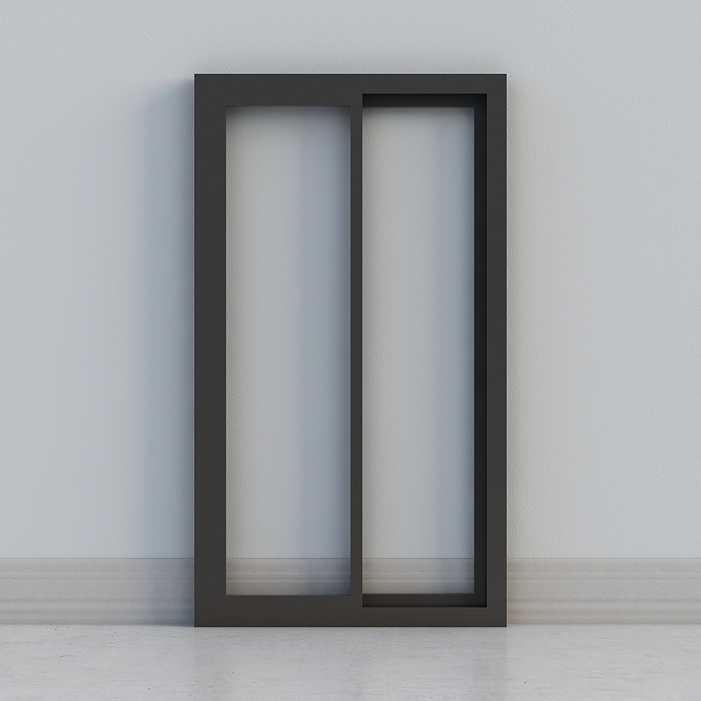Dark metal border glass windows