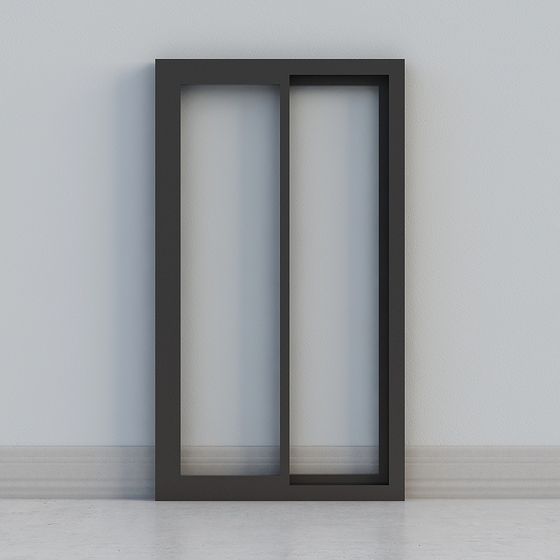 Elegant Double Glass Door 3D Model