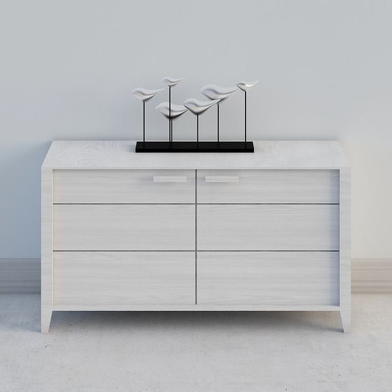 Stylish Minimalist Dresser 3D model