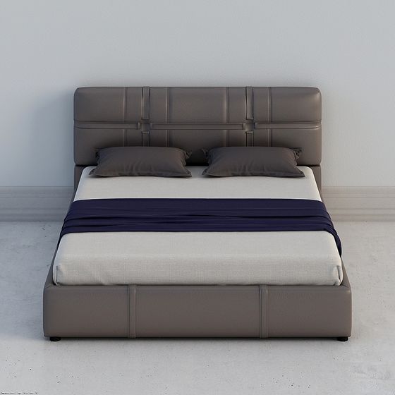 Modern Minimalist 3D Bed Frame Model