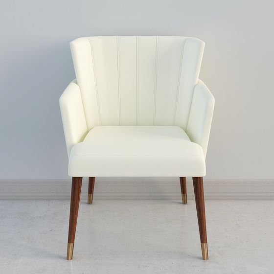 Elegant Shell Chair 3D model for Modern Spaces