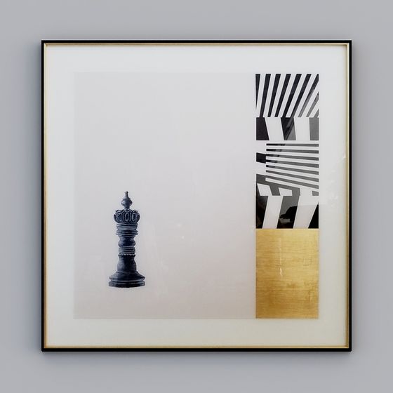 King Chess Piece 3D model in Low Poly Style