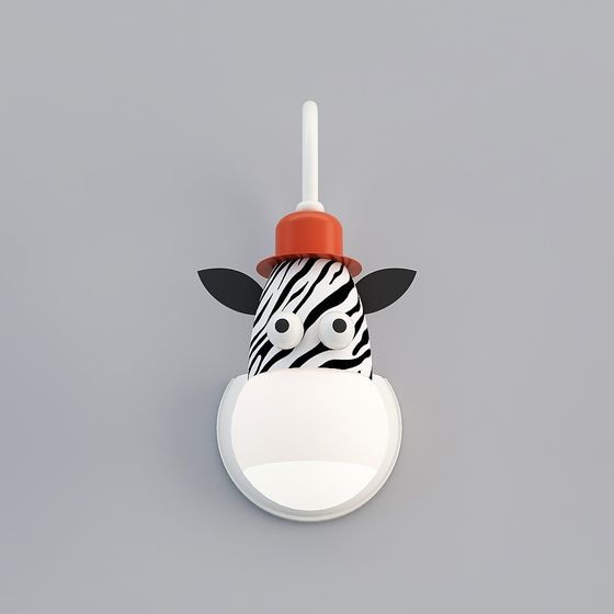 Zebra Clown Wall Light 3D model