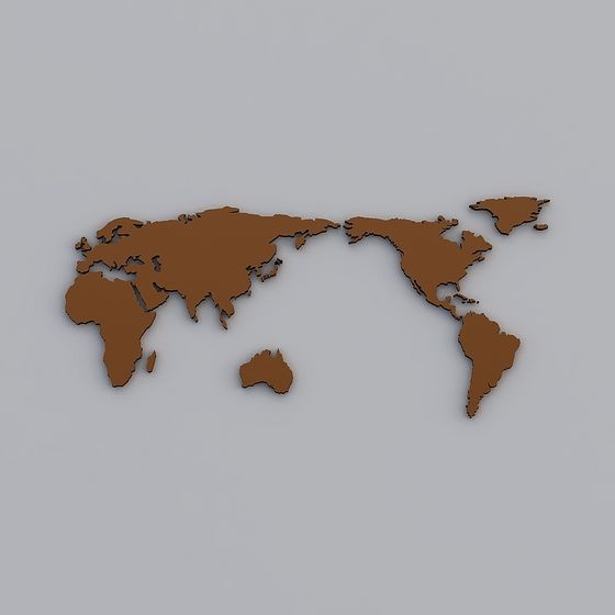 World Map 3D model