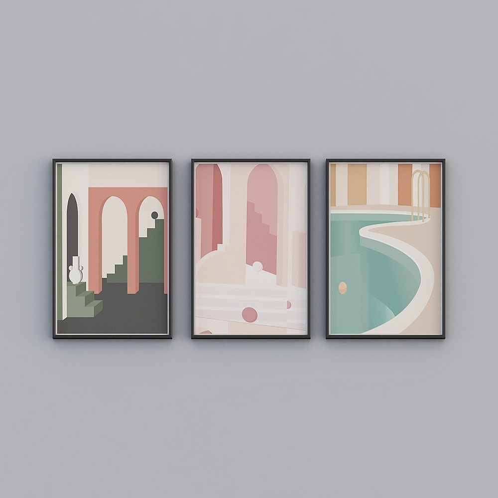 Modern hanging painting