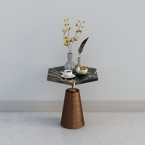 Table d'appoint latérale noire nordique