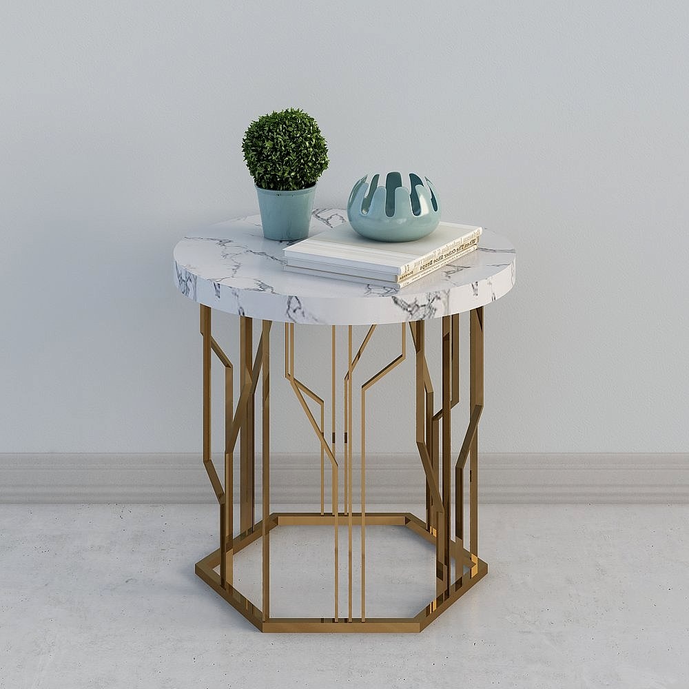 Tavolo da Caffè Laterale Bianco Nordico