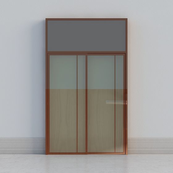 Elegant Modern Minimalist Sliding Door 3D model