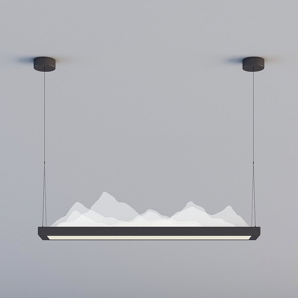 3D lights XYF- New Chinese Zen Mountain Water Ackley Restaurant 