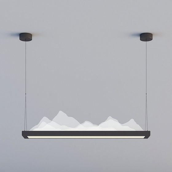 Peak Pendant Light 3D model for Modern Aesthetics