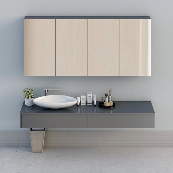 Modern Minimalist Bathroom Cabinet 3D model