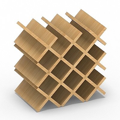 Lattice Wine Rack 3D model - Low Poly High Detail