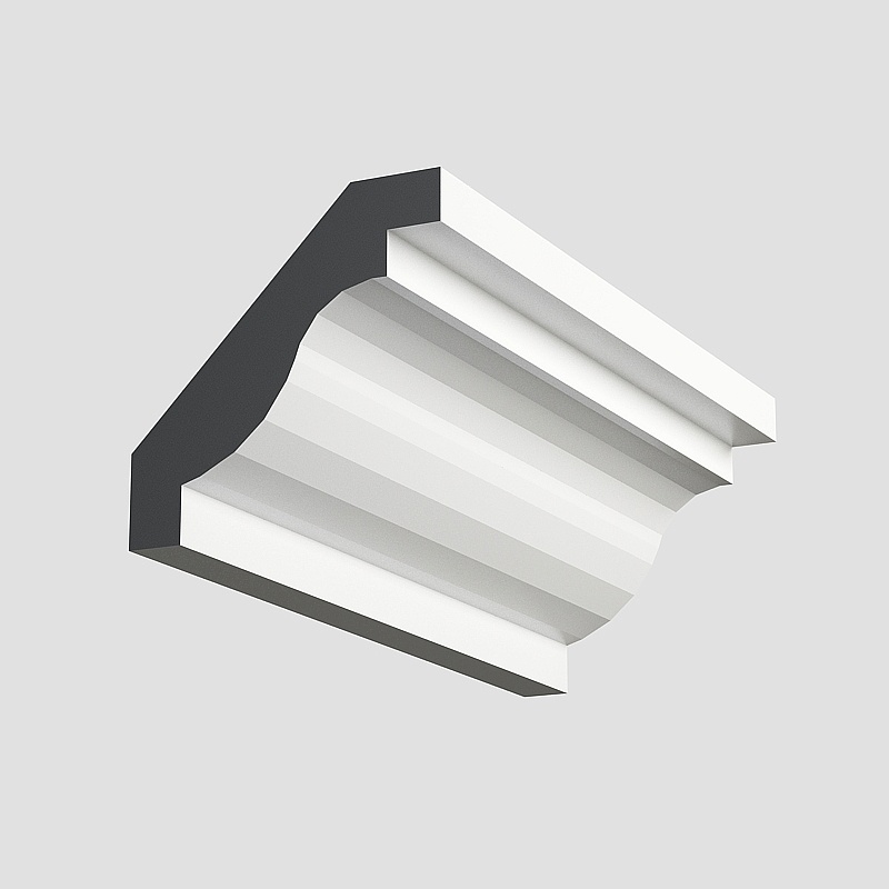 White 70mm angle line