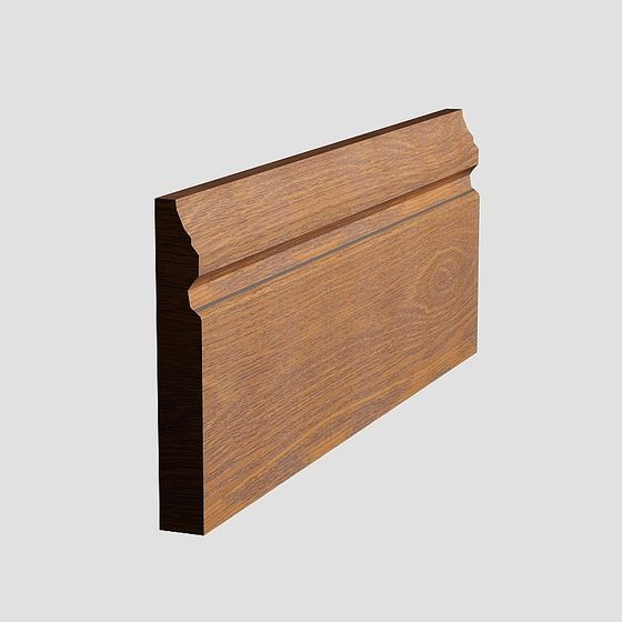 Elegant Wood Grain Skirting Board 3D model