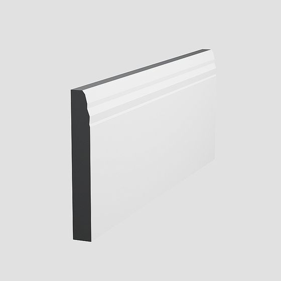 Mixing White Floor Baseboard 3D Model in Earth Color