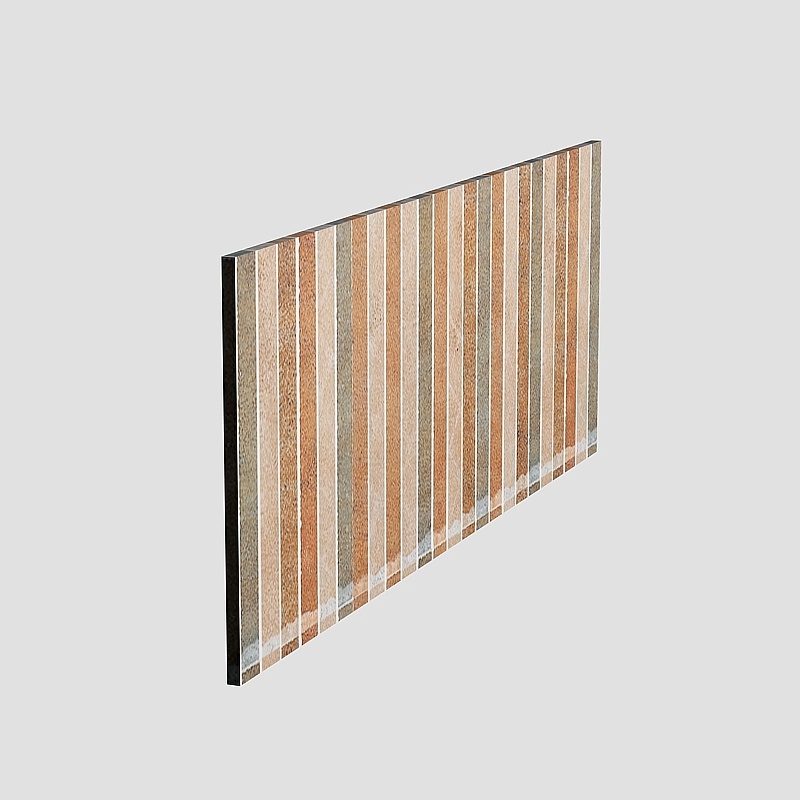 Striped Glass Wall 3D model
