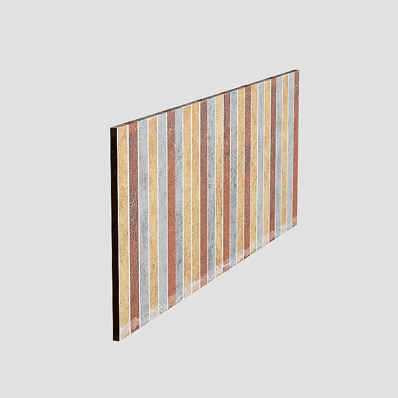 Rainbow Striped Panel 3D model