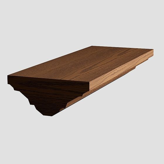 Mystical Low Poly Wooden Plank 3D model