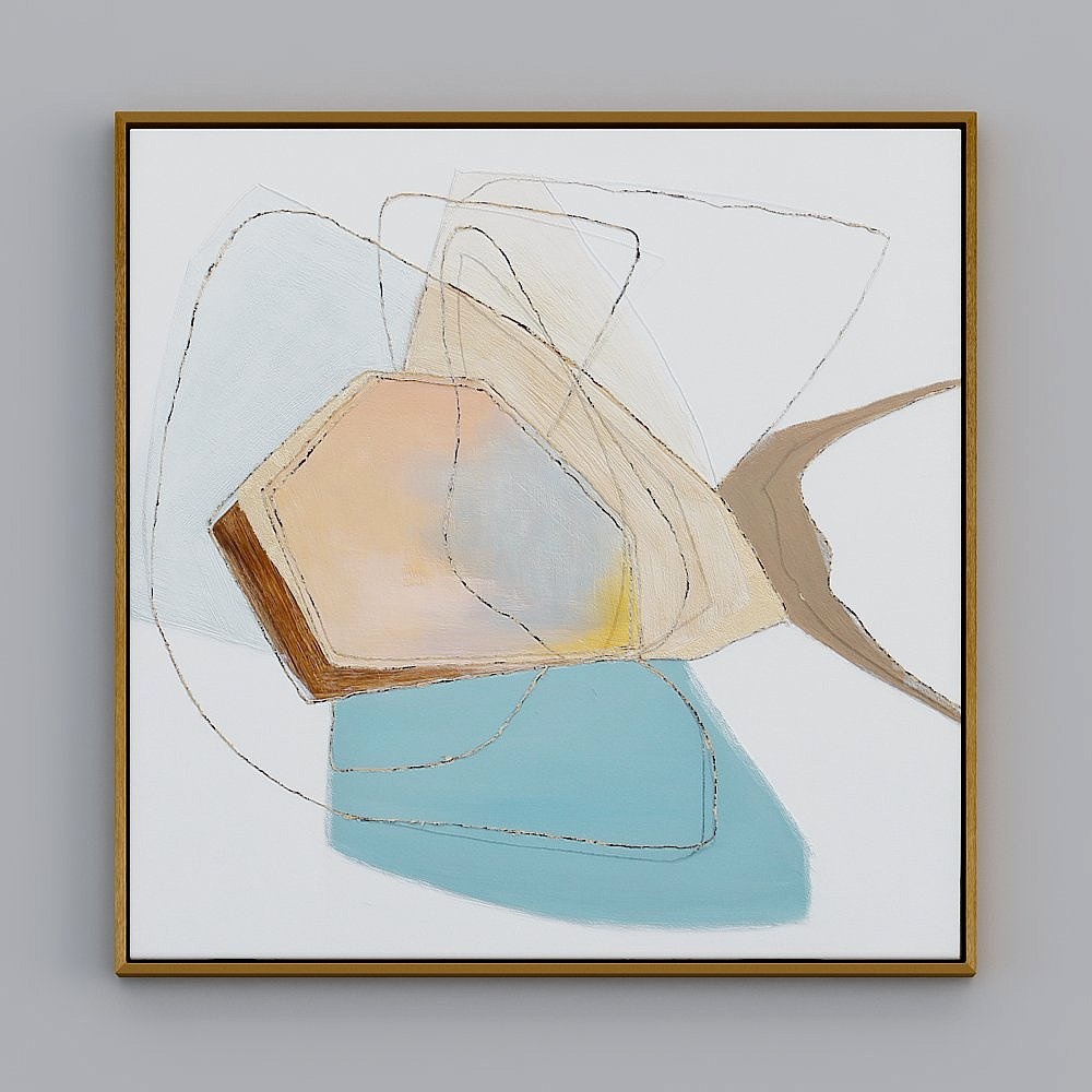 Yofan Art Scandinavian single canvas painting bedroom bedside de