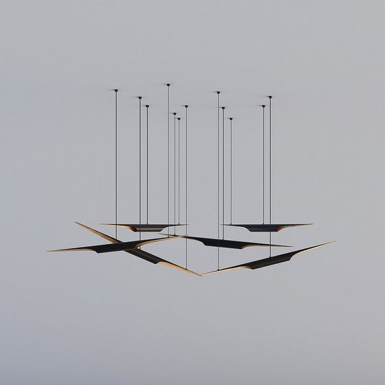 Airborne Wings Chandelier 3D model for Creative Spaces