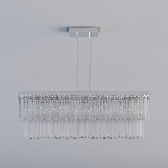 Elegant Crystal Chandelier 3D model for Modern Spaces