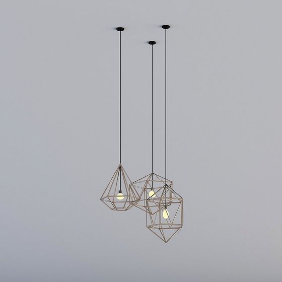Geometric Light 3D model for Futuristic Spaces