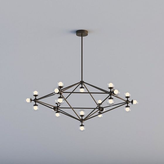 Lampadario a Sospensione Nero Jane O