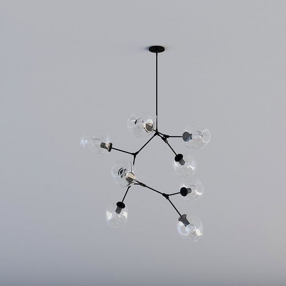 Geometric Pendant Light 3D model for Modern Interiors