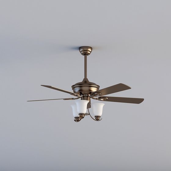 Elegant Ceiling Fan 3D model for Modern Interiors