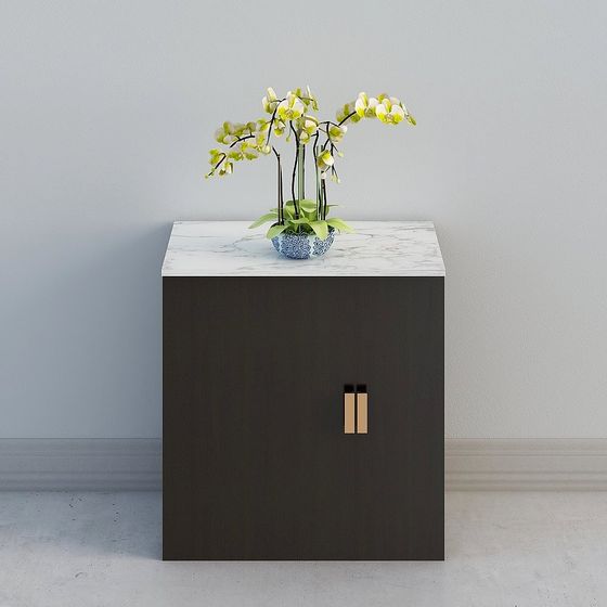 Sleek Side Cabinet 3D model with Modern Elegance